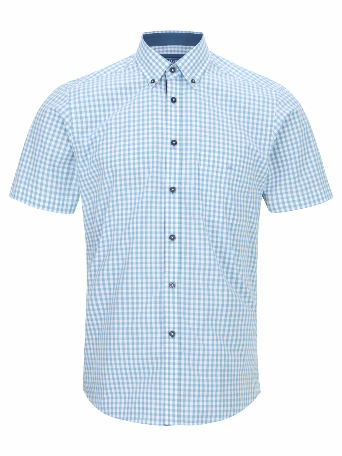 Drifter blue check short sleeved shirt