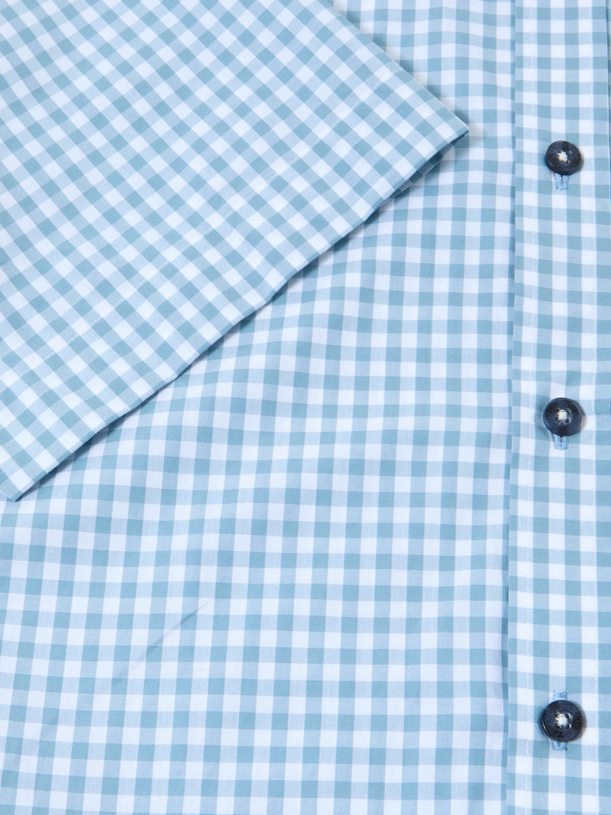 Drifter blue short sleeve check shirt