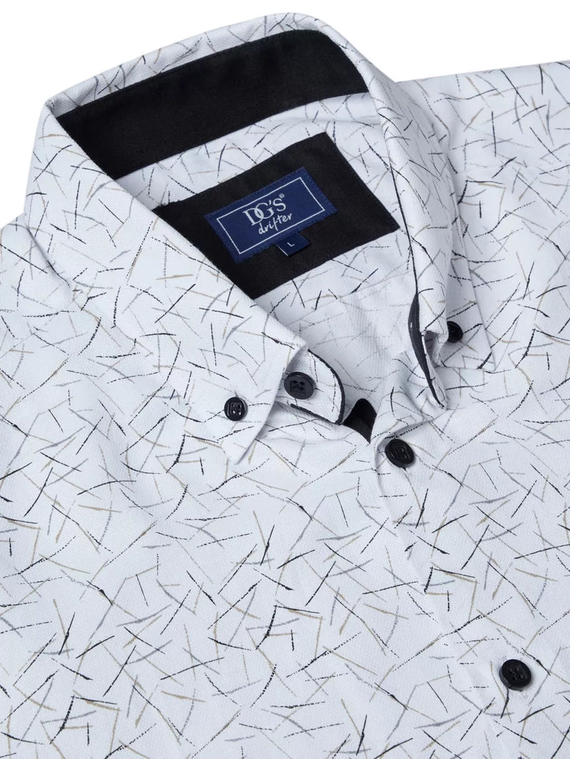 Drifter black and white patterned shirt