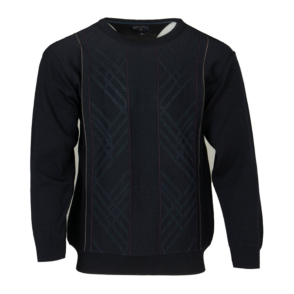 Deer Park navy round neck jumper