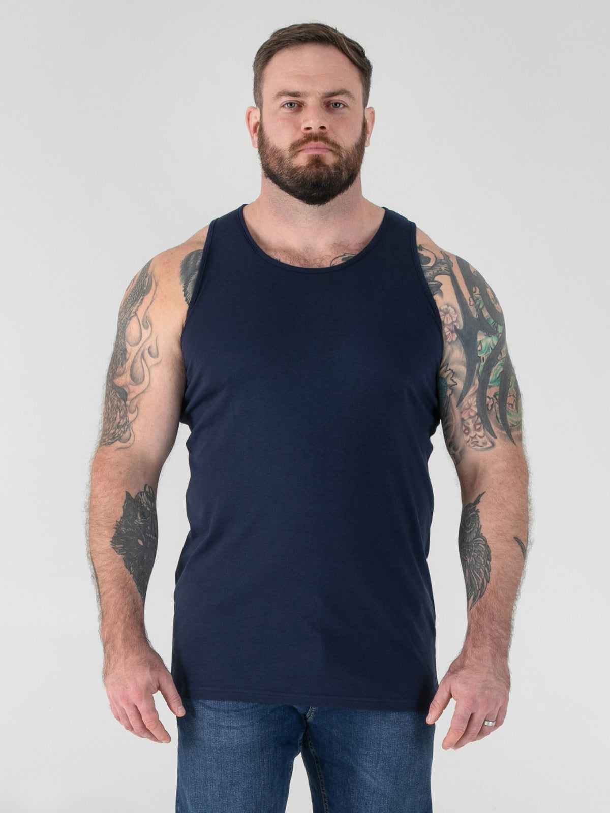 D555 navy muscle vest 