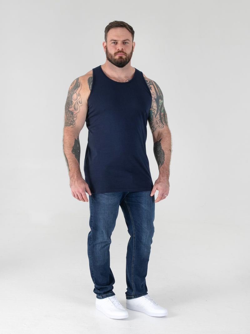 D555 navy muscle tee