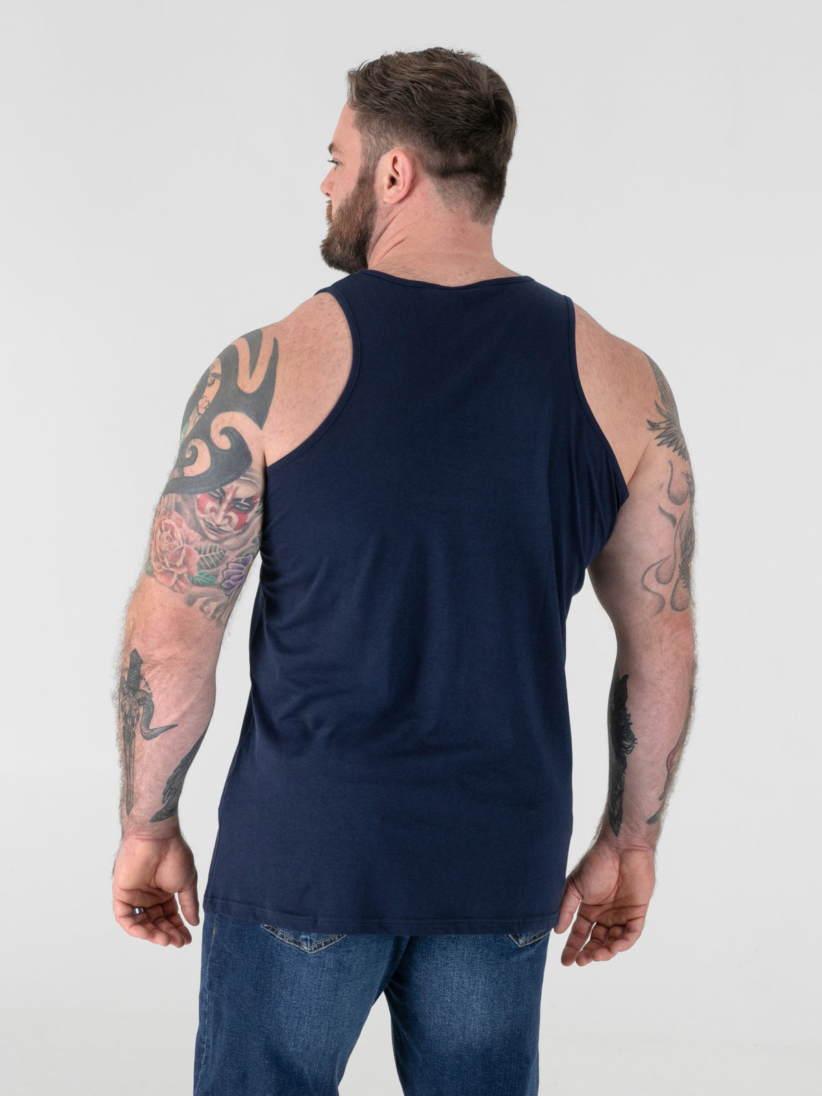 D555 navy tank top