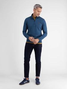 Lerros 1/4 zip blue sweatshirt