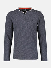 Load image into Gallery viewer, Lerros navy grandad style sweatshirt
