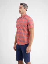 Load image into Gallery viewer, Lerros orange short sleeve check shirt
