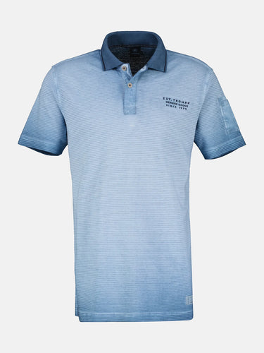 Lerros blue pique polo