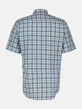 Load image into Gallery viewer, Lerros blue short sleeve check shirt
