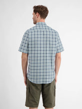 Load image into Gallery viewer, Lerros blue short sleeve check shirt
