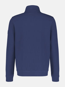 Lerros blue 1/4 zip long sleeve polo