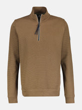 Load image into Gallery viewer, Lerros beige 1/4 zip long sleeve polo
