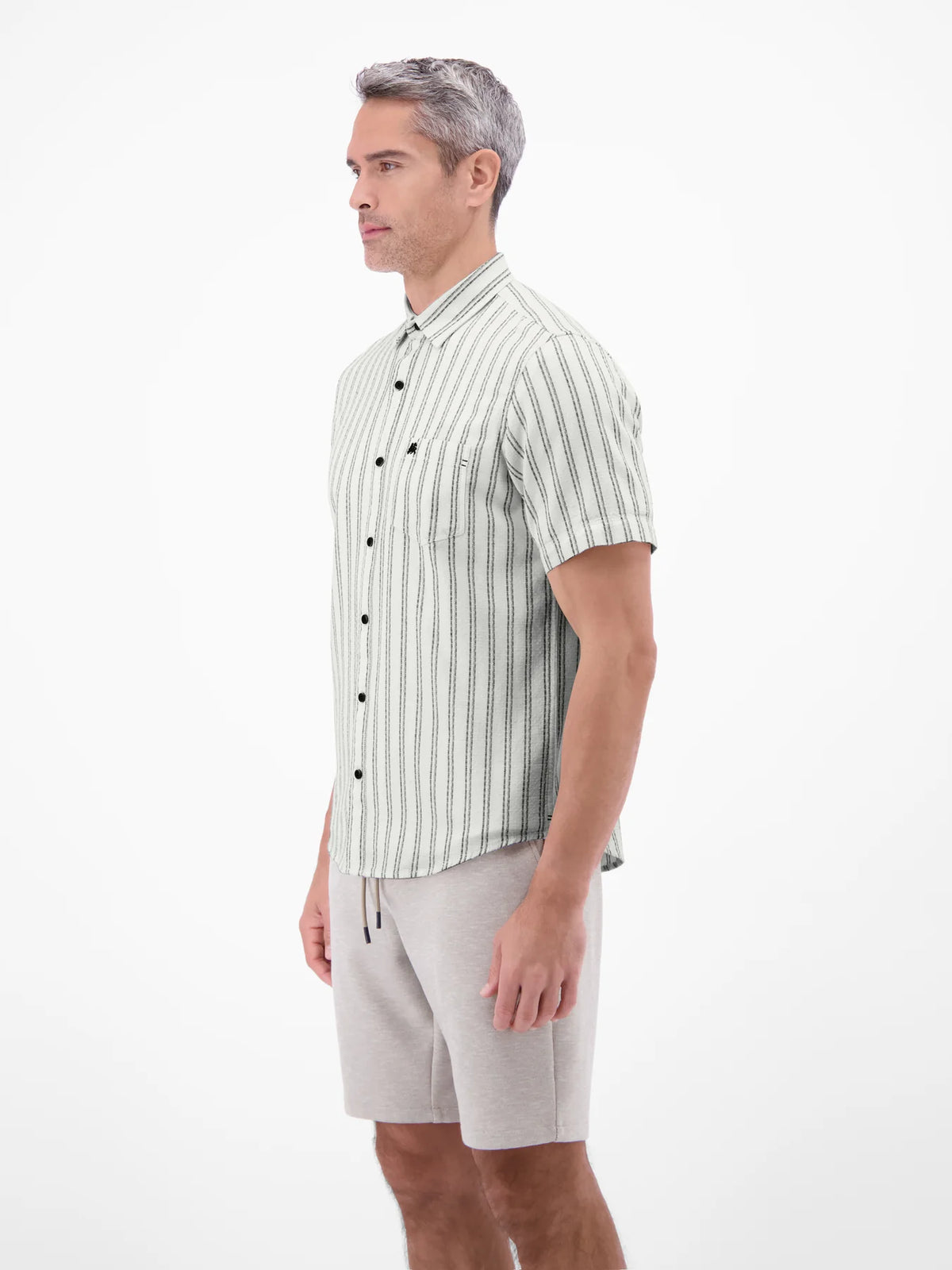 Lerros striped white short sleeve shirt