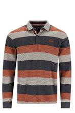 Load image into Gallery viewer, Hajo grey striped polo sweatshirt
