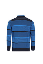 Load image into Gallery viewer, Hajo navy long sleeve polo sweatshirt
