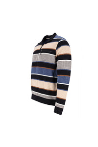Hajo black striped polo sweatshirt