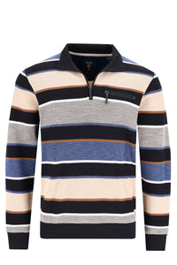 Hajo black striped polo sweatshirt