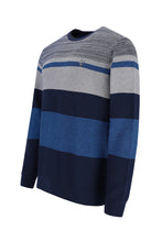 Load image into Gallery viewer, Hajo navy striped round neck jumper
