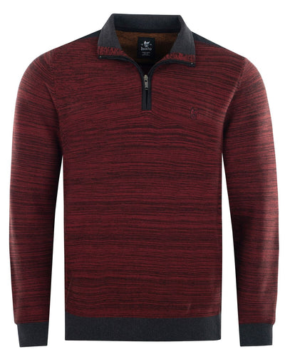 Hajo dark red long sleeve polo