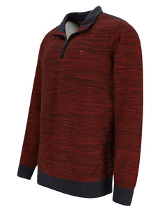 Hajo dark red long sleeve polo