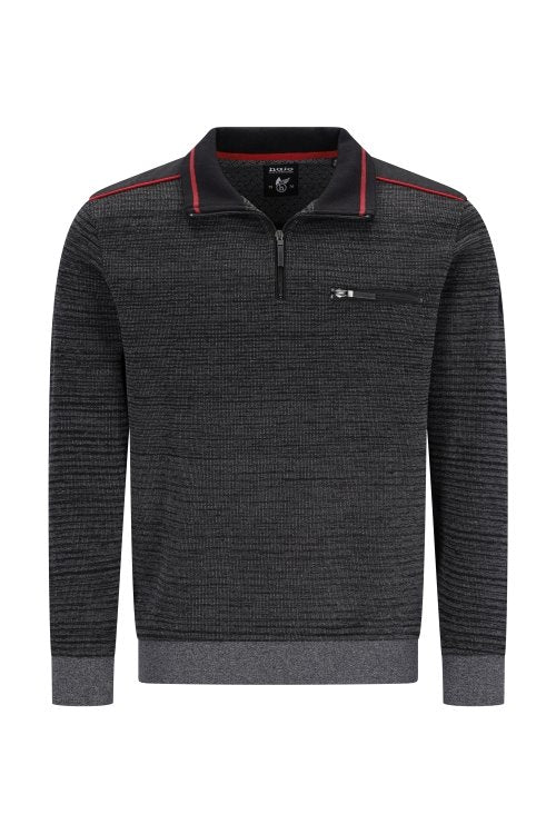 Hajo black polo sweatshirt