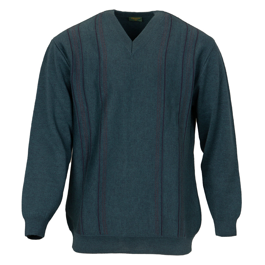 Swallow teal green v-neck jumper