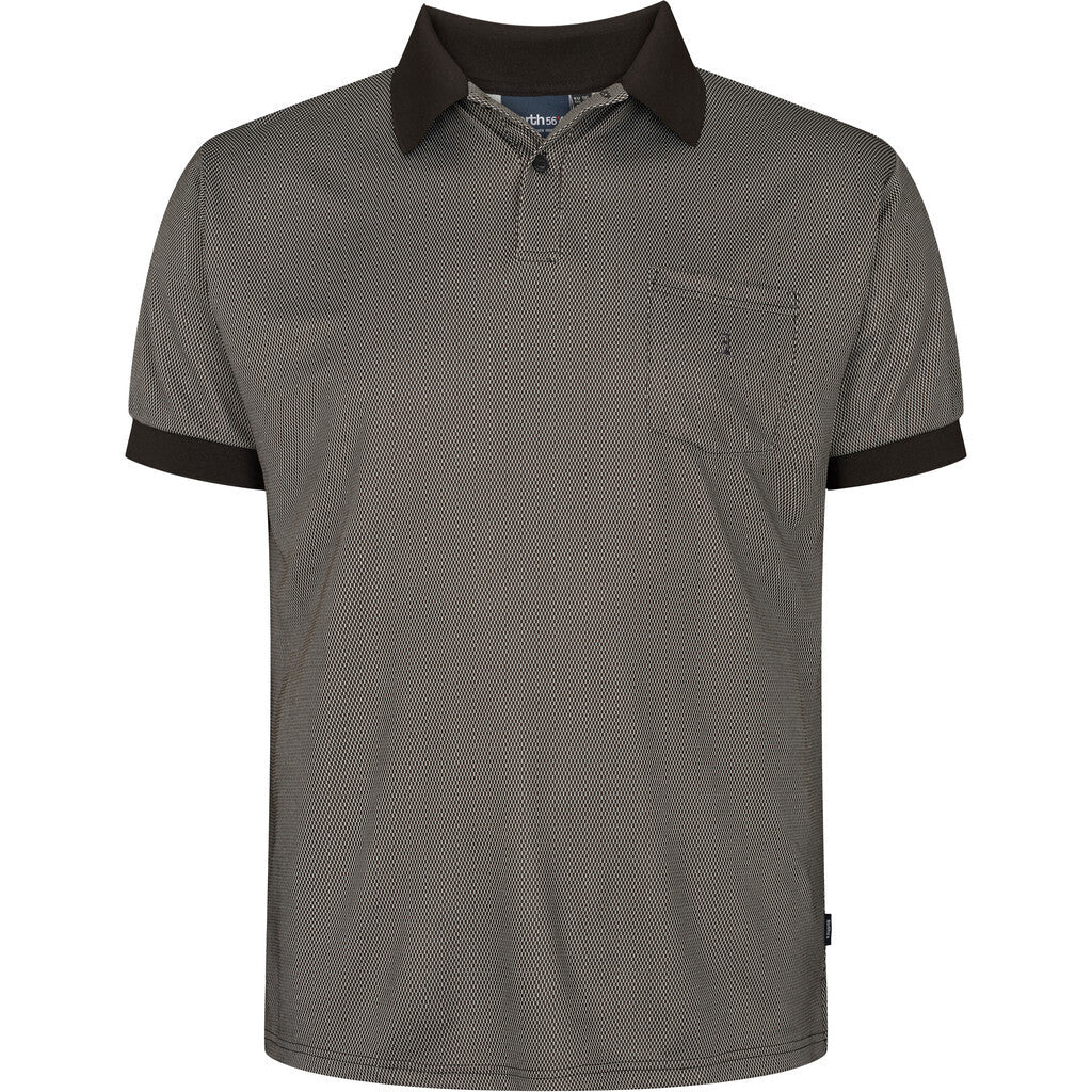 North 56.4 black pique polo