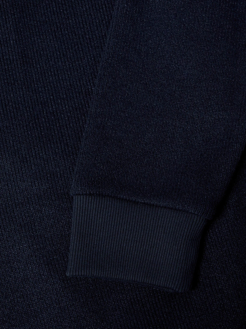 Drifter black long sleeve polo sweatshirt