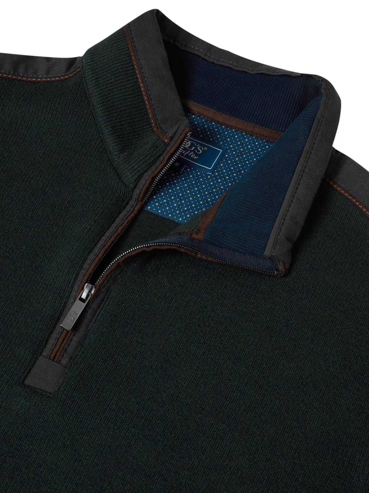 Drifter dark green long sleeve polo sweatshirt