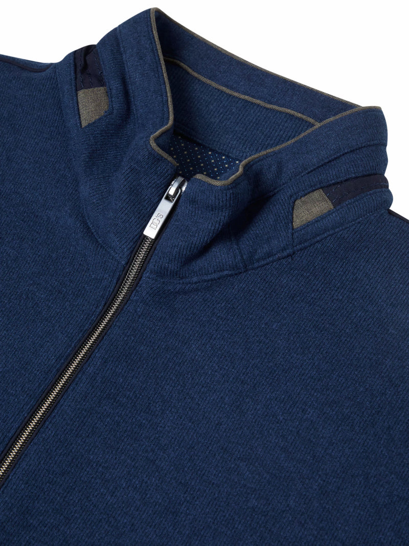 Drfter blue long sleeve polo sweatshirt
