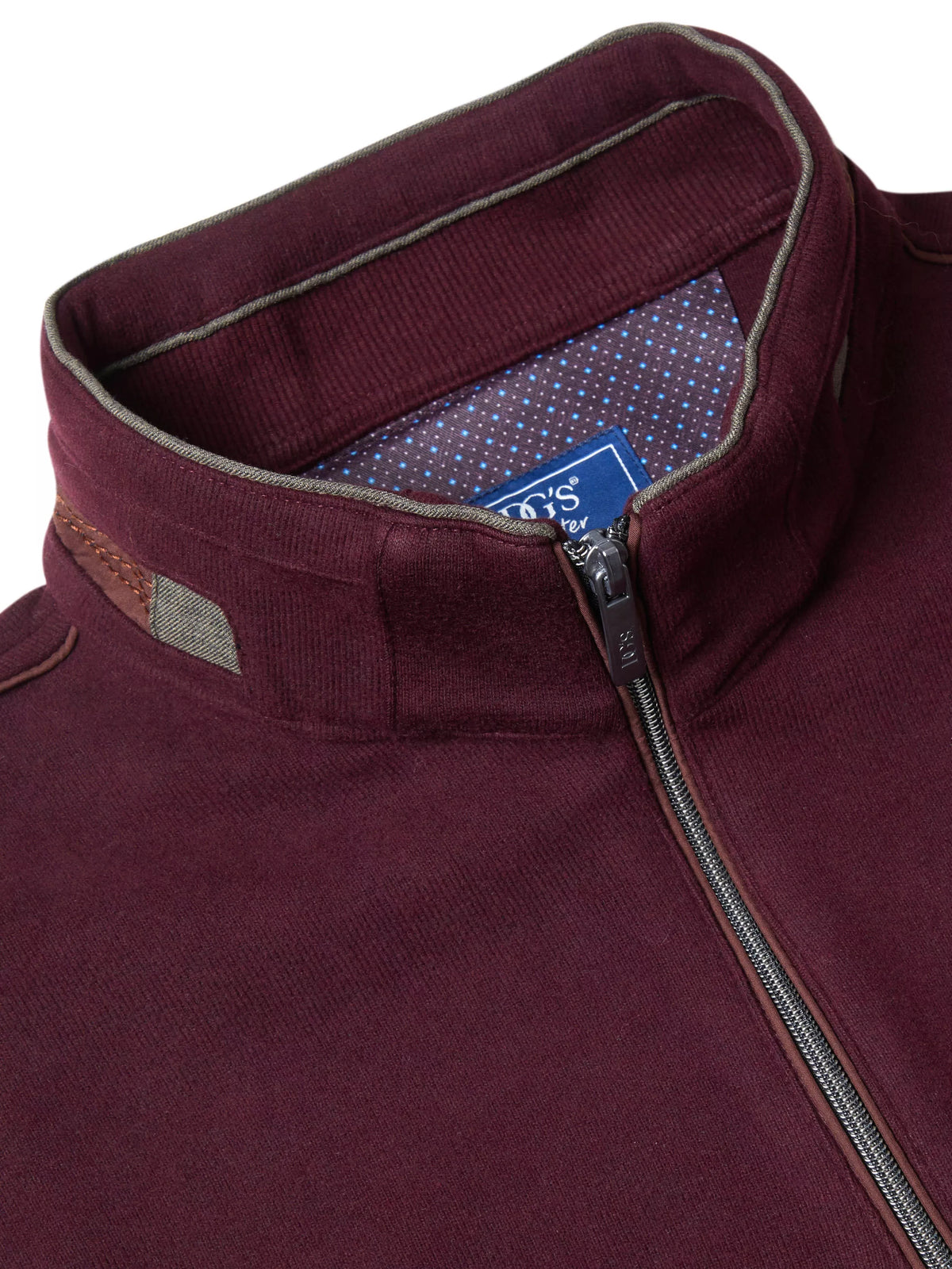 Drifter wine long sleeve polo sweatshirt