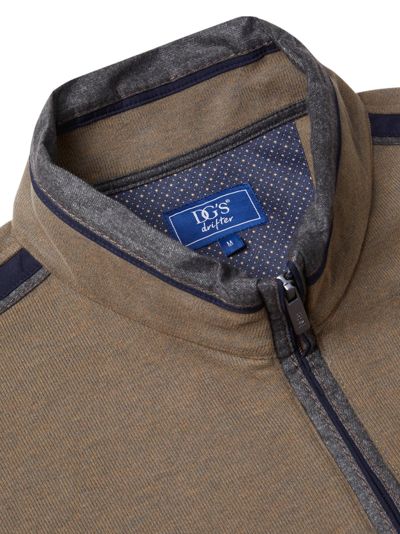 Drifter beige long sleeve polo sweatshirt