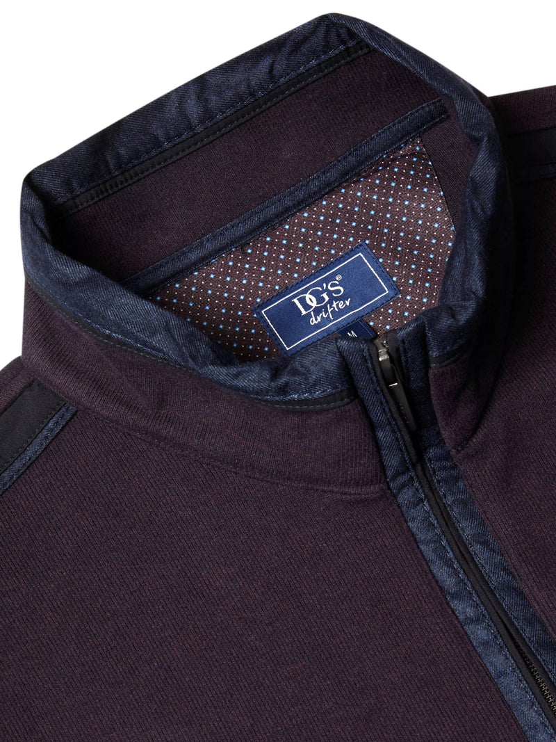 Drifter purple long sleeve polo sweatshirt