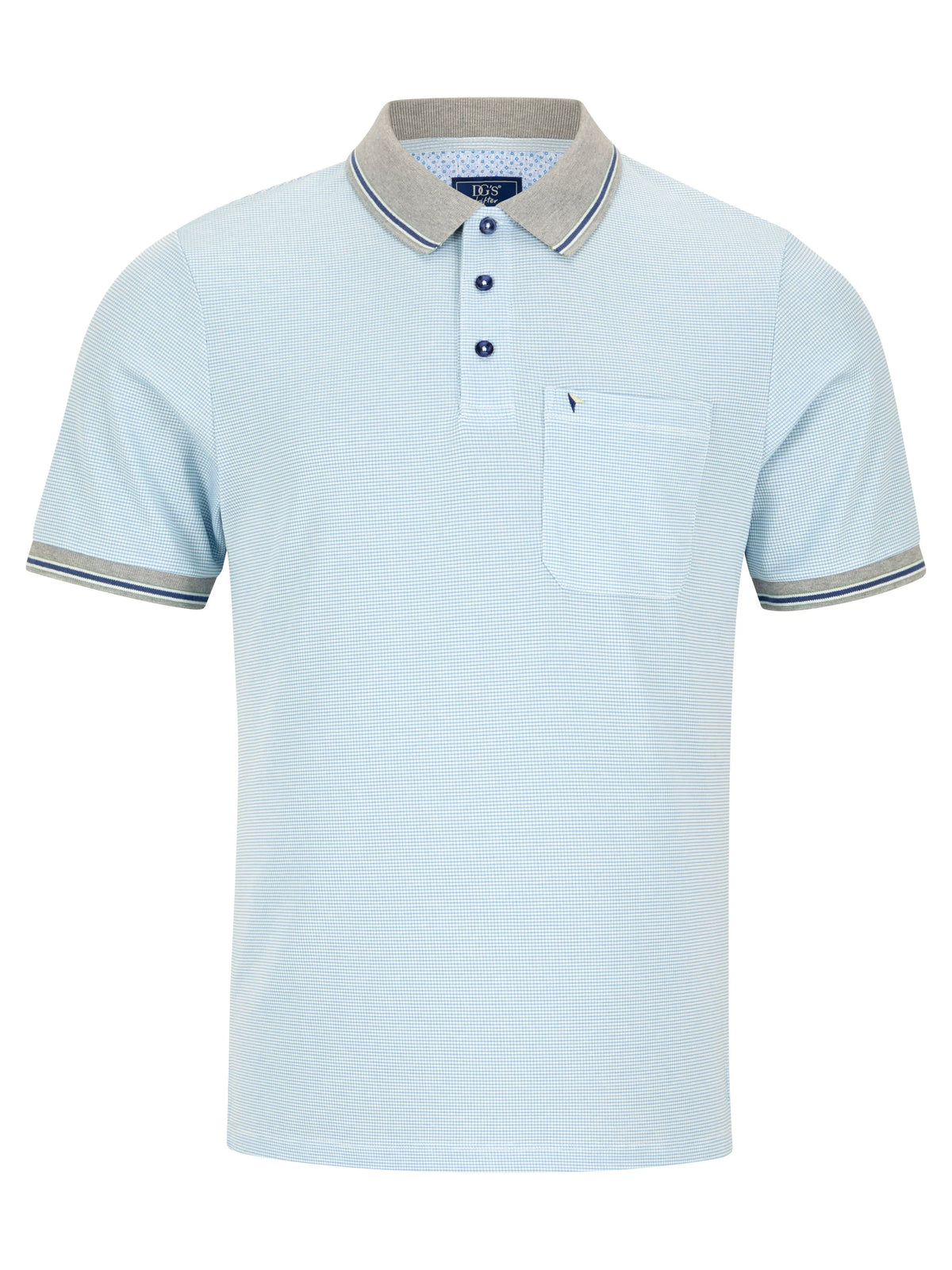 Drifter blue pique polo