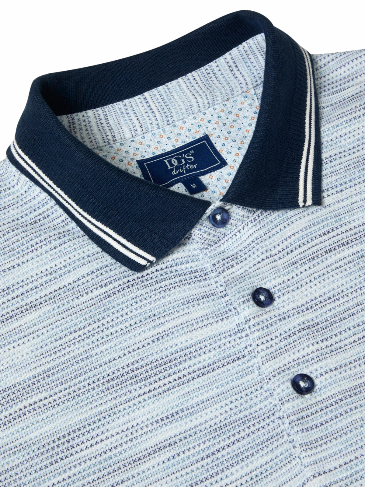 Drifter navy pique polo