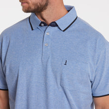 Load image into Gallery viewer, North 56.4 light blue pique polo
