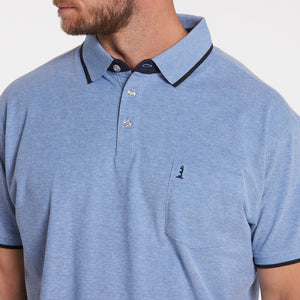 North 56.4 light blue pique polo