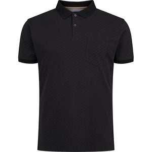 North 56.4 black pique polo