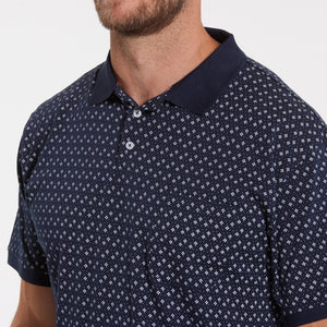 North 56.4 navy pique polo