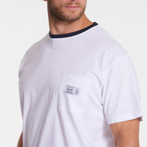 North 56.4 white t-shirt with pocket