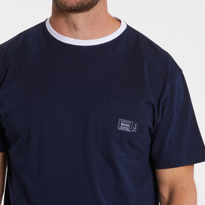 North 56.4 navy t-shirt with pocket