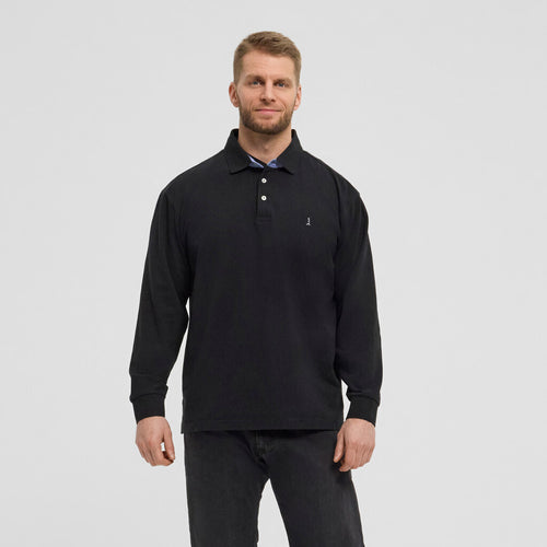 North 56.4 black long sleeve polo