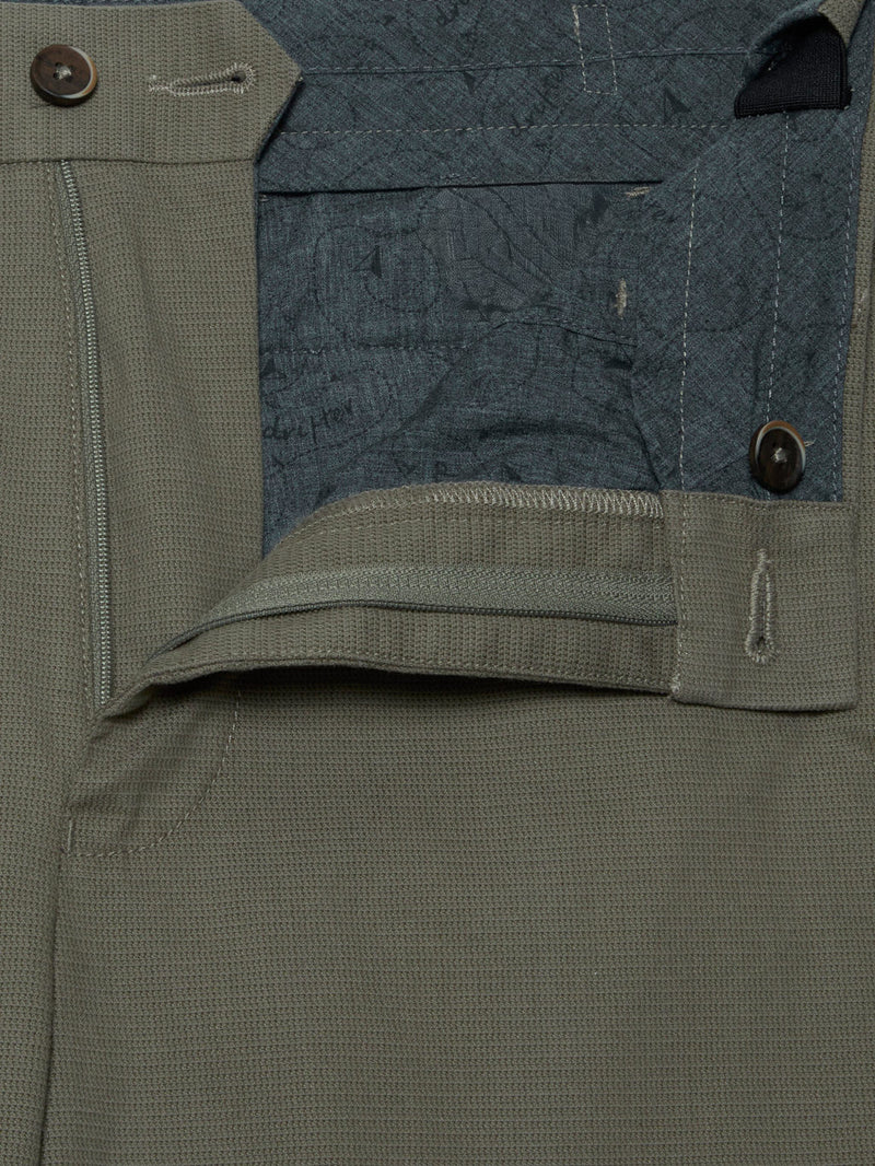 Drifter beige olive green cotton trousers