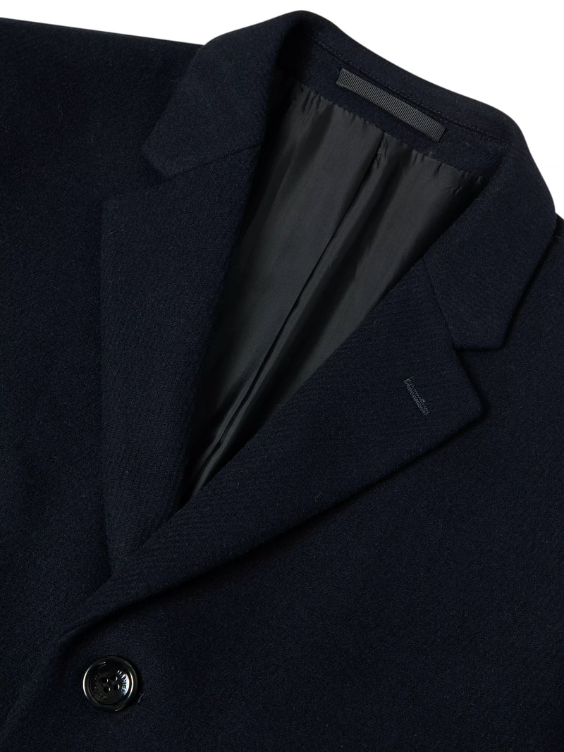 Daniel Grahame navy overcoat