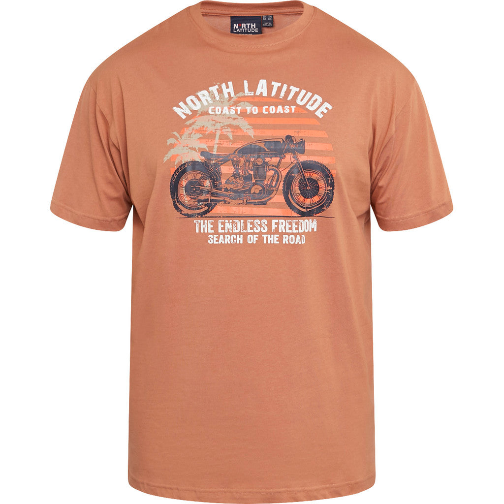 North Latitude orange t-shirt