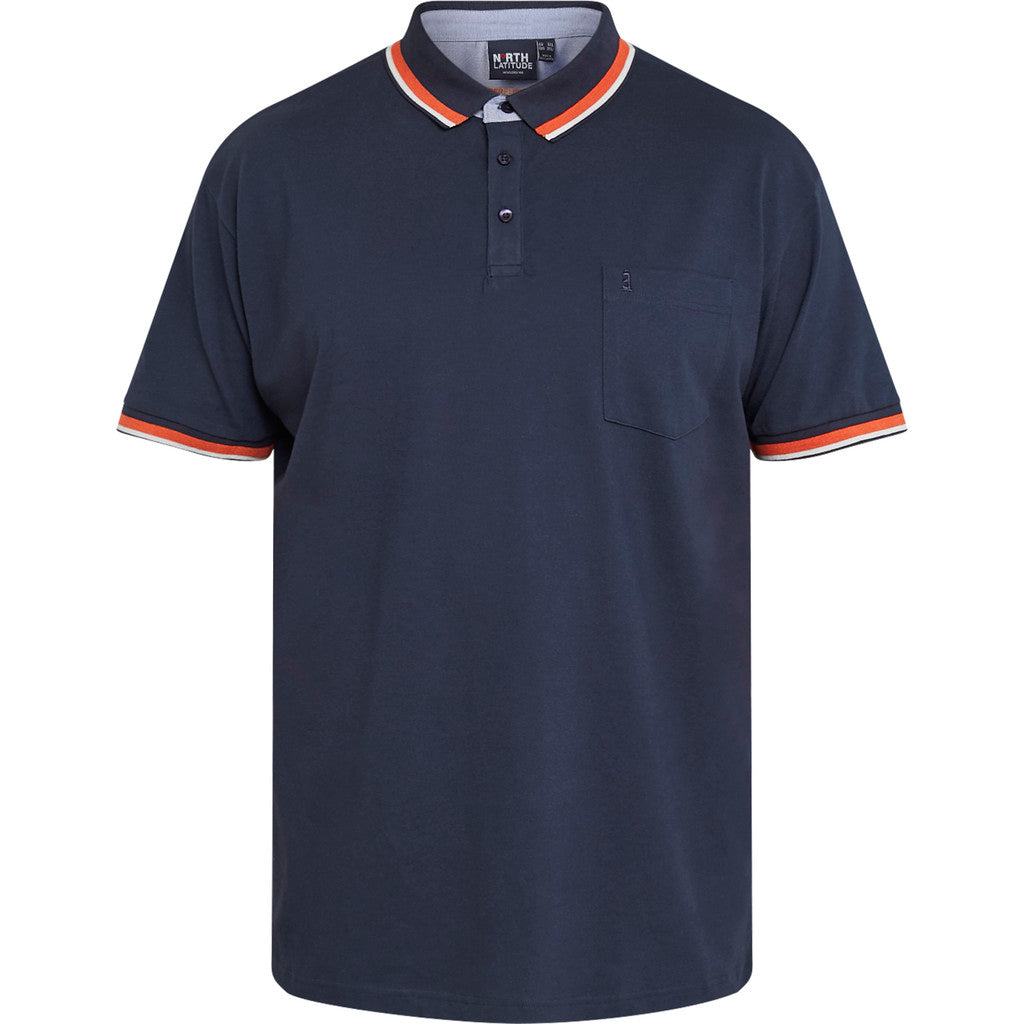 North Latitude navy pique polo