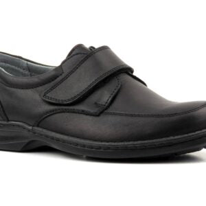 Helios black leather shoes