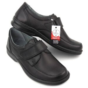 Helios black leather shoes