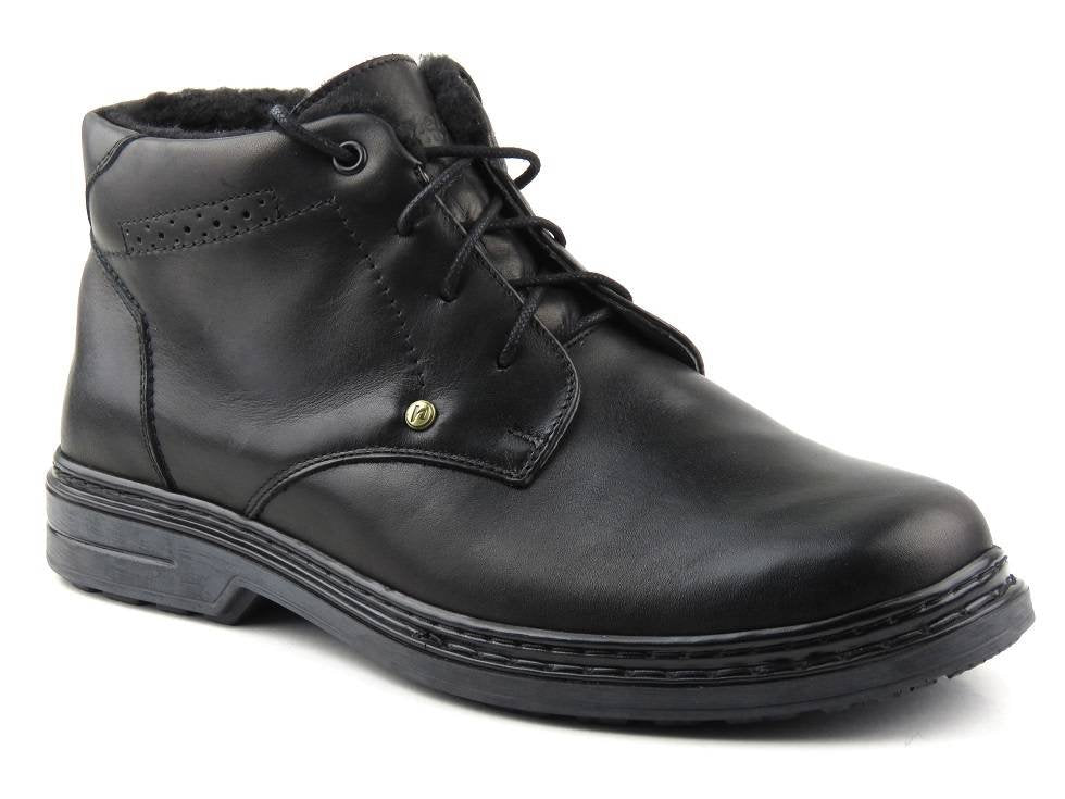 Helios black leather boots