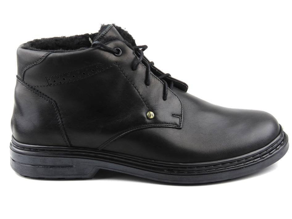 Helios black leather boots