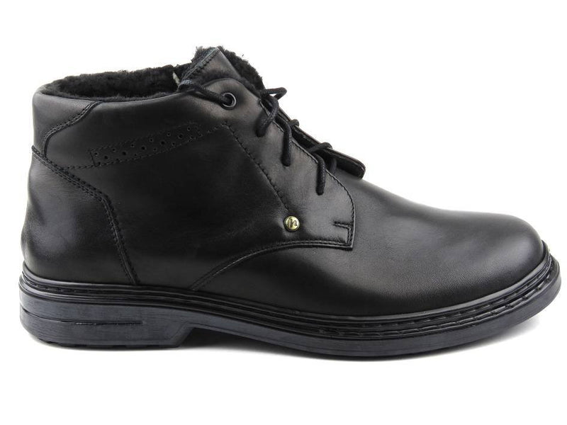 Helios black leather boots